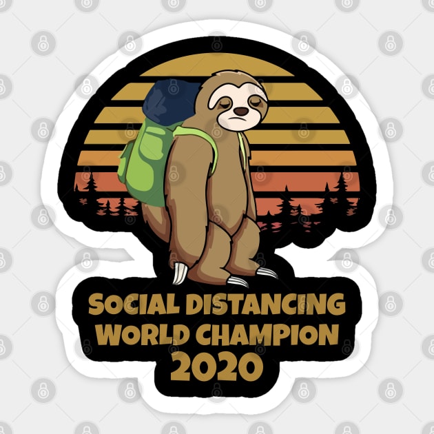Social Distancing World Champion Sticker by WorkMemes